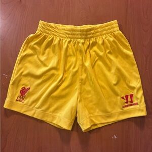 Warrior Liverpool FC Football Soccer Yellow Shorts Youth 4/5 Years Old
